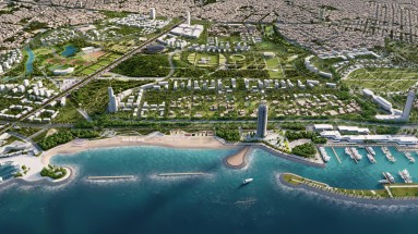 A graphic representation of Ellinikon, Europe's largest smart city on the Greek coast. Graphic: Lamda Development